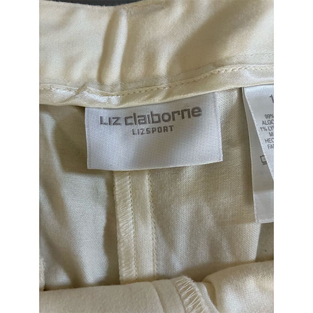 Liz Claiborne Lizsport Women's Beige Stretch Straight Leg Pants Size 14 - Picture 8 of 14